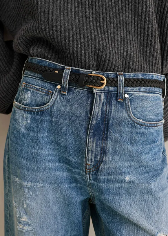 Arrow Hand-Plaited Leather Belt