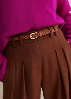 Arrow Hand-Plaited Leather Belt