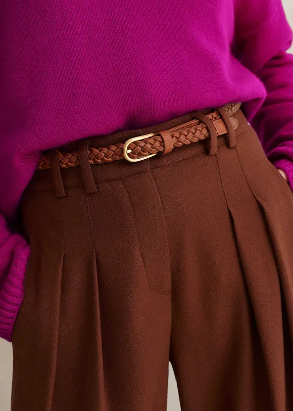 Arrow Hand-Plaited Leather Belt