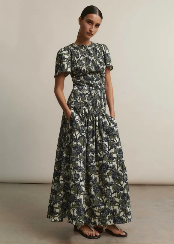 Aster Print High-Waisted Maxi Skirt