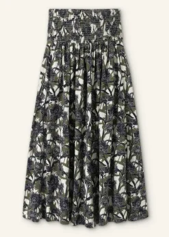 Aster Print High-Waisted Maxi Skirt
