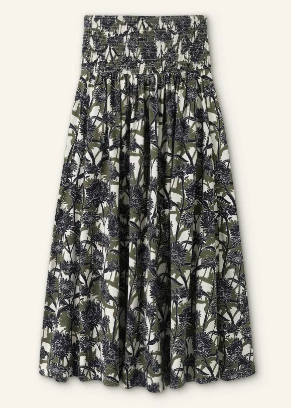 Aster Print High-Waisted Maxi Skirt
