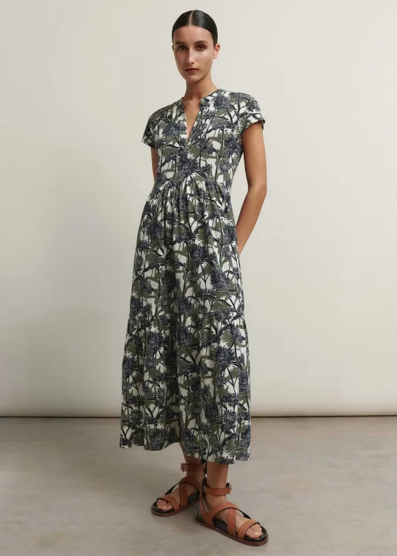 Aster Print Tiered Maxi Dress