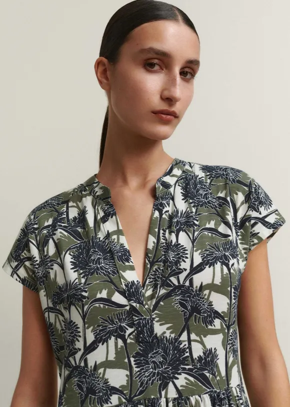 Aster Print Tiered Maxi Dress