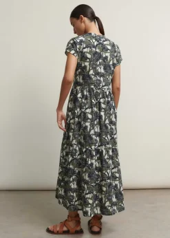 Aster Print Tiered Maxi Dress