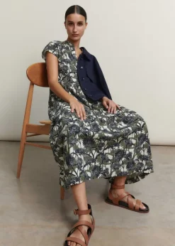 Aster Print Tiered Maxi Dress