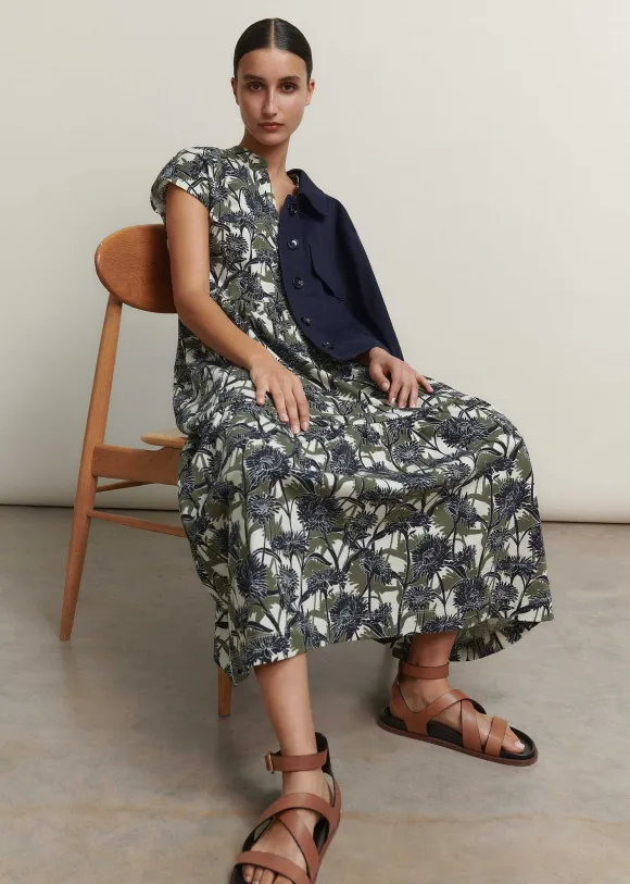 Aster Print Tiered Maxi Dress
