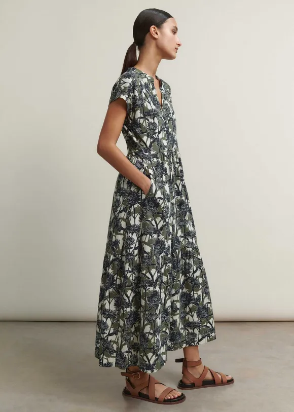 Aster Print Tiered Maxi Dress