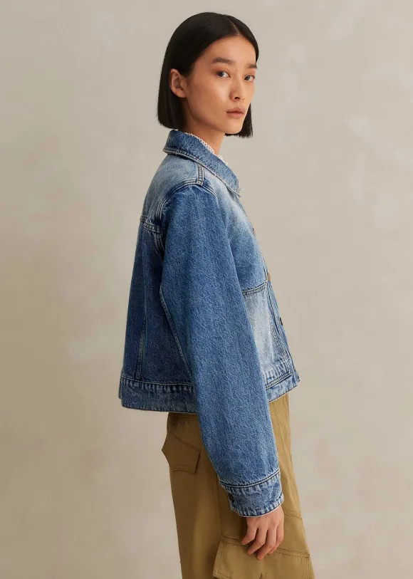 Authentic Denim Relaxed Crop Jacket