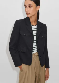 Bracelet Sleeve Boucle Crop Jacket
