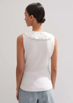 Broderie Bib Sleeveless Layering Tank