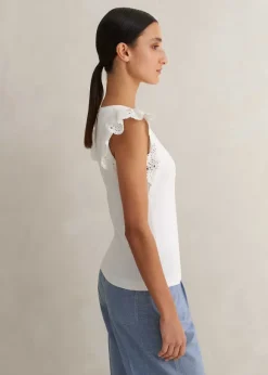 Broderie Trim Tank Top