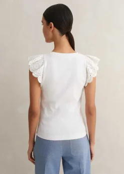 Broderie Trim Tank Top