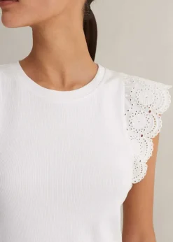 Broderie Trim Tank Top