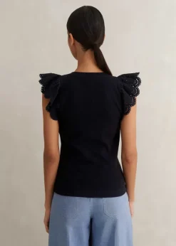 Broderie Trim Tank Top