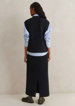 Button Up Knitted Vest + Skirt Co-Ord