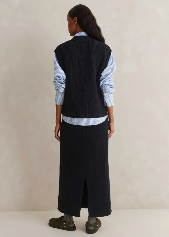 Button Up Knitted Vest + Skirt Co-Ord