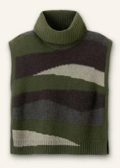 Cashmere Camo Cropped Vest + Snood
