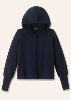 Cashmere Drop Shoulder Box Crop Hoody
