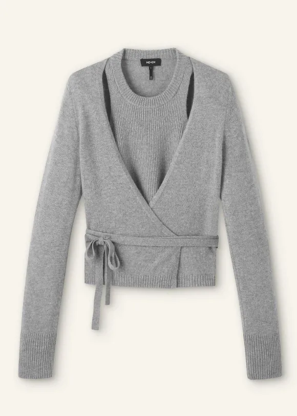 Cashmere Layered Wrap Top