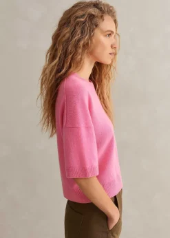Cashmere Relaxed Crop Tee