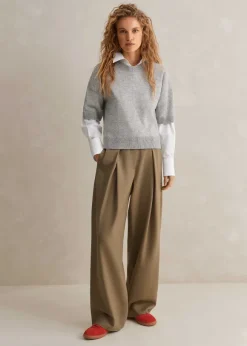 Cashmere Relaxed Crop Tee