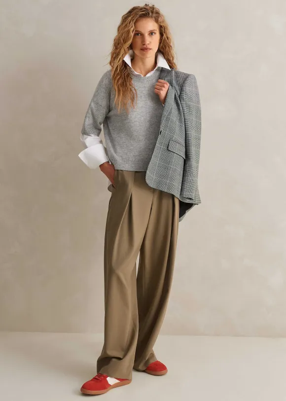 Cashmere Relaxed Crop Tee