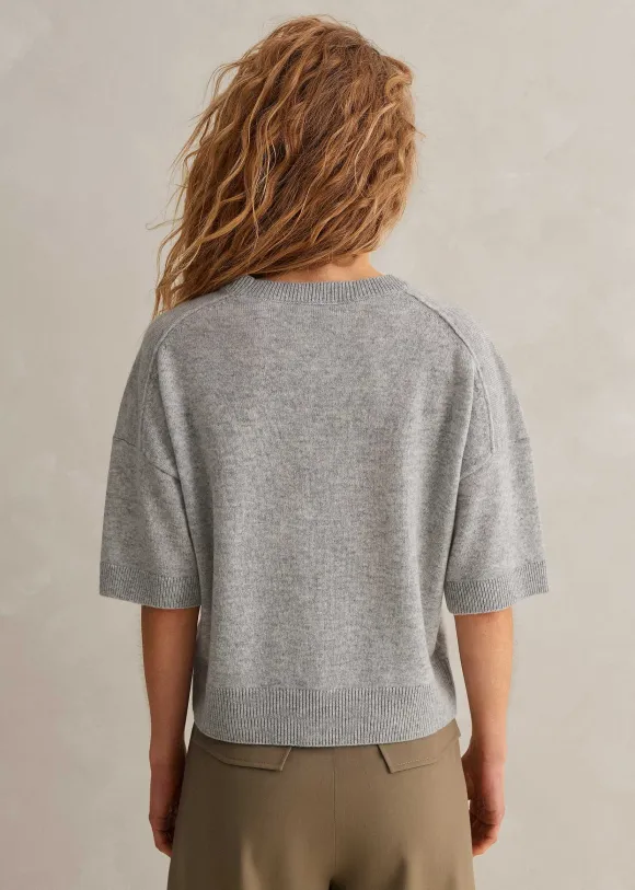 Cashmere Relaxed Crop Tee