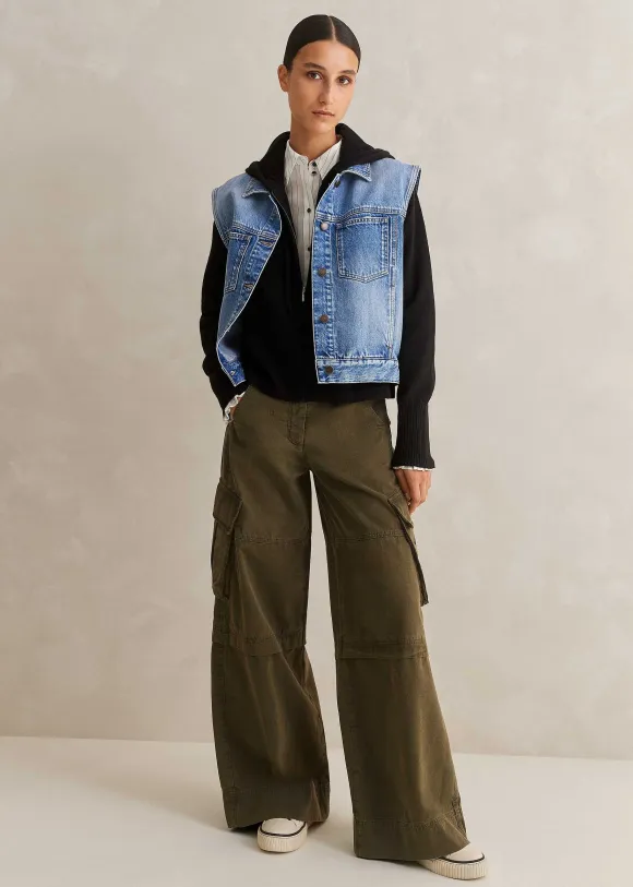 Cashmere Relaxed Fit Box Zip Hoody