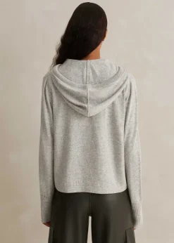 Cashmere Relaxed Fit Box Zip Hoody