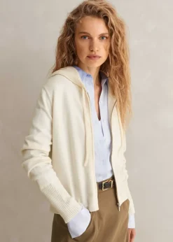 Cashmere Relaxed Fit Box Zip Hoody