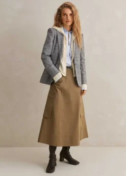 Cashmere Relaxed Fit Box Zip Hoody