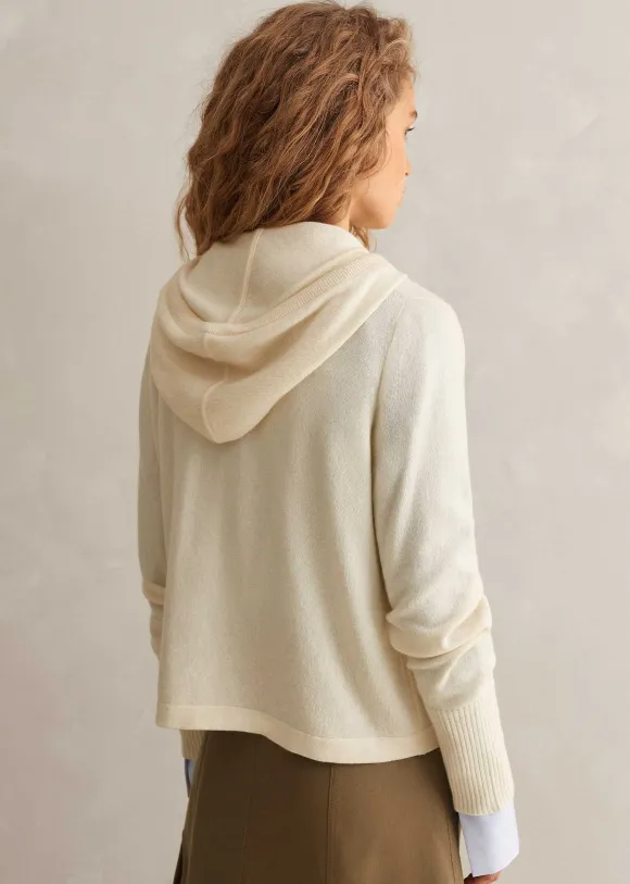 Cashmere Relaxed Fit Box Zip Hoody
