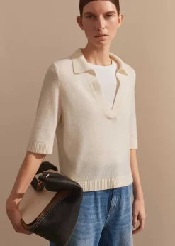 Cashmere Relaxed Polo Shirt