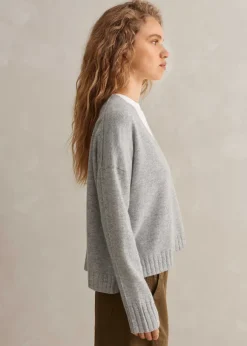 Cashmere Relaxed V-Neck Jumper