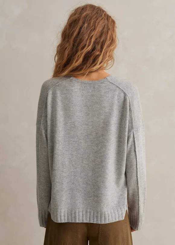 Cashmere Relaxed V-Neck Jumper