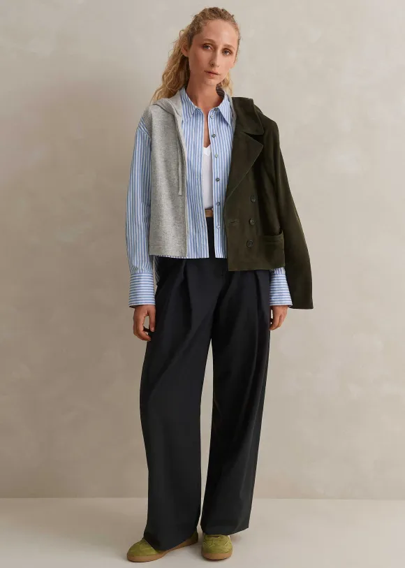 Cashmere Sleeveless Relaxed Zip Hoody