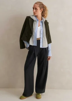 Cashmere Sleeveless Relaxed Zip Hoody