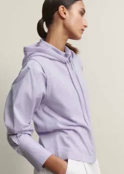 Cashmere Sleeveless Relaxed Zip Hoody
