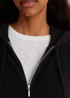 Cashmere Sleeveless Relaxed Zip Hoody