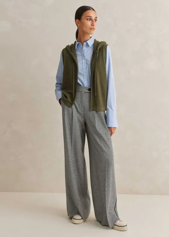 Cashmere Sleeveless Relaxed Zip Hoody