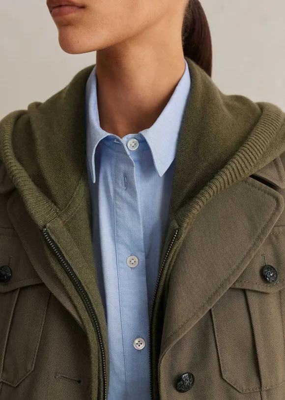 Cashmere Sleeveless Relaxed Zip Hoody