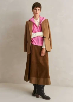 Cashmere Sleeveless Relaxed Zip Hoody
