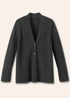 Cashmere-Blend Swing Cardigan