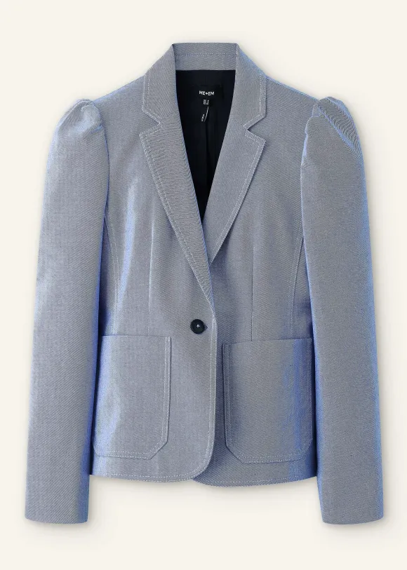 Chambray Tailoring Fitted Blazer