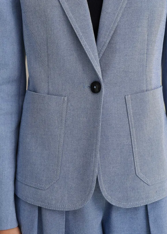 Chambray Tailoring Fitted Blazer
