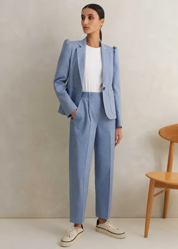 Chambray Tailoring Tapered Trouser Suit