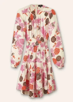 Cheesecloth Bali Print Fit And Flare Dress