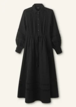 Cheesecloth Drawstring Maxi Dress