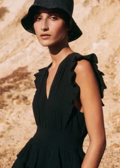 Cheesecloth Fit And Flare Short Dress